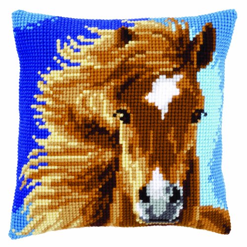 Vervaco Brown Horse Cushion Cross Stitch Kit