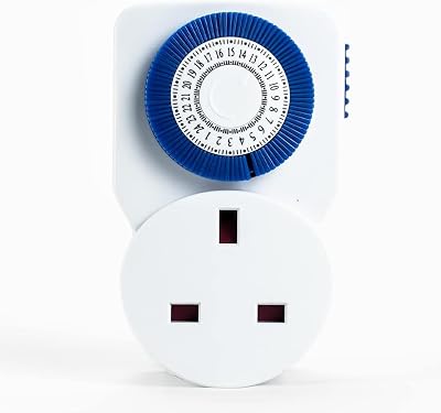 Status Timer Switch Mini 24 Hour Mechanical Timer White UK Plug S24HRMINIT6