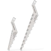 PKPKAUT Brake Pad Measuring Tool, Drum Brake Thickness Gauge, 2Pcs Sets | 304 Stainless Steel, 2-in-1 32ths(16ths)-labeled Technician Gauge for Brake Lining &amp; Drum Wear, No Wheel Removal Needed