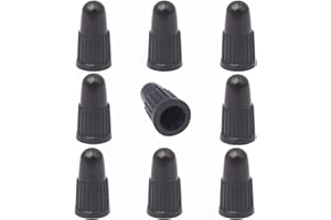 Bike Dust Caps, 10Pcs Tyre Dust Valve Caps French Style Cap, Black