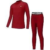 Ewedoos Thermal Underwear Set for Kids Thermals Top and Bottom Set Boys Long Johns Base Layer Thermal Set