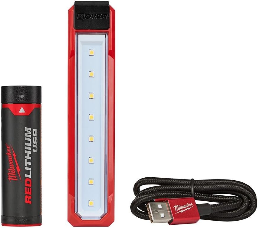 WORK ZONE LAMP | MILWAUKEE | MODEL 4933459442 | REDLITHIUM USB BATTERY | TRUEVIEW | 100 | 445 LUMENS | USB CABLE (GIFT SCREWDRIVERS GIFT) | L4FL-201 | COMPACT | IP54 | CHARGE INDICATOR |