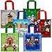 6 Pack Small Holiday Gift Tote Bags Reusable Material For Christmas Presents Cookies Candy Set
