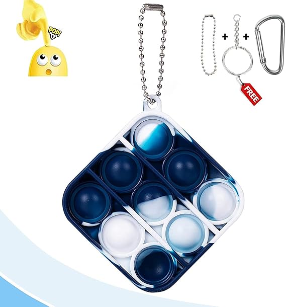 Mini Pop it keychain, Pocket portable antianxiety simple dimple