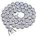 TOPGRILLZ Tennis Necklace for Women Silver Chain Choker Necklace 1Row 10mm 14K Gold Plated Cubic Zirconia Tennis Link Chain for Men 16/18/20/24inches