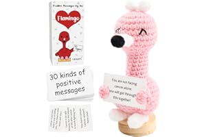Vichona Get Well Soon Gifts, Handmade Emotional Positive Cheer Support Crochet Flamingo for Patients Women Men Family Friends, Breast Cancer Care Gifts for Woman