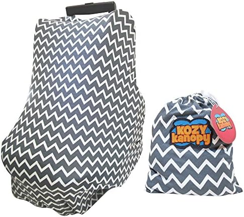 Kozy Kanopy Multipurpose Baby Car Seat Canopy &amp; Private Nursing Cover (Chevron Grey)