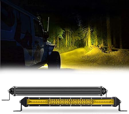 Amazon Led作業灯 ワークライト バー78ｗ 10インチ Osramチップ製 イエロー 12v 24v対応 広角 狭角 兼用 一体型 トラック用品 車外灯 農業機械 6000k 一年保証 Chelhead 2個セット フォグランプ 車 バイク