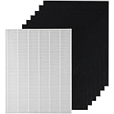 PUREBURG D3 Replacement Filter Compatible with Winix D360 Air Purifier 1712-0101-02, H13 HEPA + 6 x Activated Carbon Pre-Filters,For Air Clean Dust VOCs