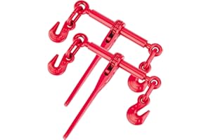 Towmavin Ratchet Chain Load Binder 5/16"-3/8",Working Load Limit with 5400LBS,for Securing Loads in Chain Binding Applications on Flatbed-2Pack