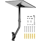 MOUNTUP Wall Mount for Starlink Standard 4/4X/V4, Gen 3 Wall Mount Kit with Rust-Resistant Stainless Steel Screws for Concrete/Wood Walls, Max 23.5in Poles Adjustable for Wider Eaves