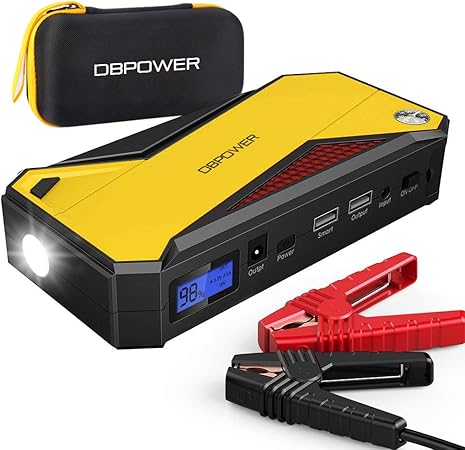 Amazon Dbpower 600a ピーク mah ポータブルカージャンプスターター 最大6 5lガス 5 2lディーゼルエンジン バッテリーブースター電話充電器 スマート充電ポート コンパス Lcdスクリーン Ledライト付き ブラック イエロー ジャンプスターター 車 バイク Amazon Dbpower 600a ピーク mah ポータブルカージャンプスターター 最大6 5lガス 5 2lディーゼルエンジン バッテリーブースター電話充電器 スマート充電ポート コンパス Lcdスクリーン Ledライト付き ブラック イエロー ジャンプスターター 車 バイク