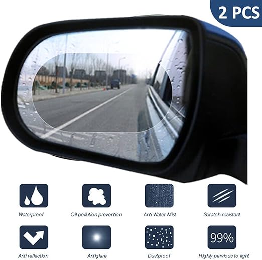 Auto Rückspiegel Regenfolien Set - 4 Stück Für Klare Sicht Bei Regen
