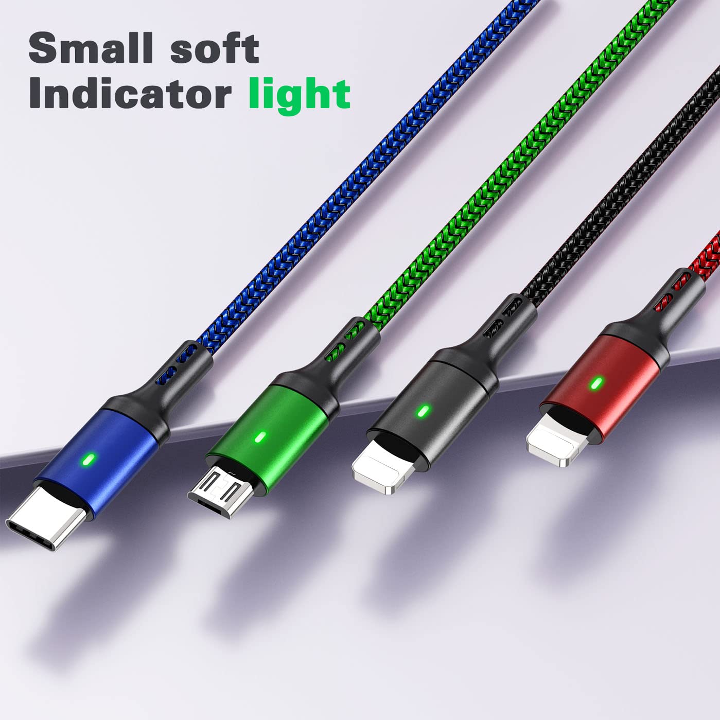 Multi Charging Cable 4A, [5Ft/ 2Pack] 4 in 1 Charger Cable,Braided Multiple USB Cable Universal Phone Charging Cord with IP/Type C/Micro USB Port for iPhone16/15/14/13 Series/Samsung Series/PS & More