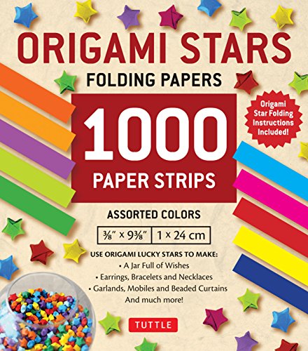 Origami Stars Papers 1,000 Paper Strips in Assorted Colors: 10 colors - 1000 sheets - Easy Instructions for Origami Lucky Stars