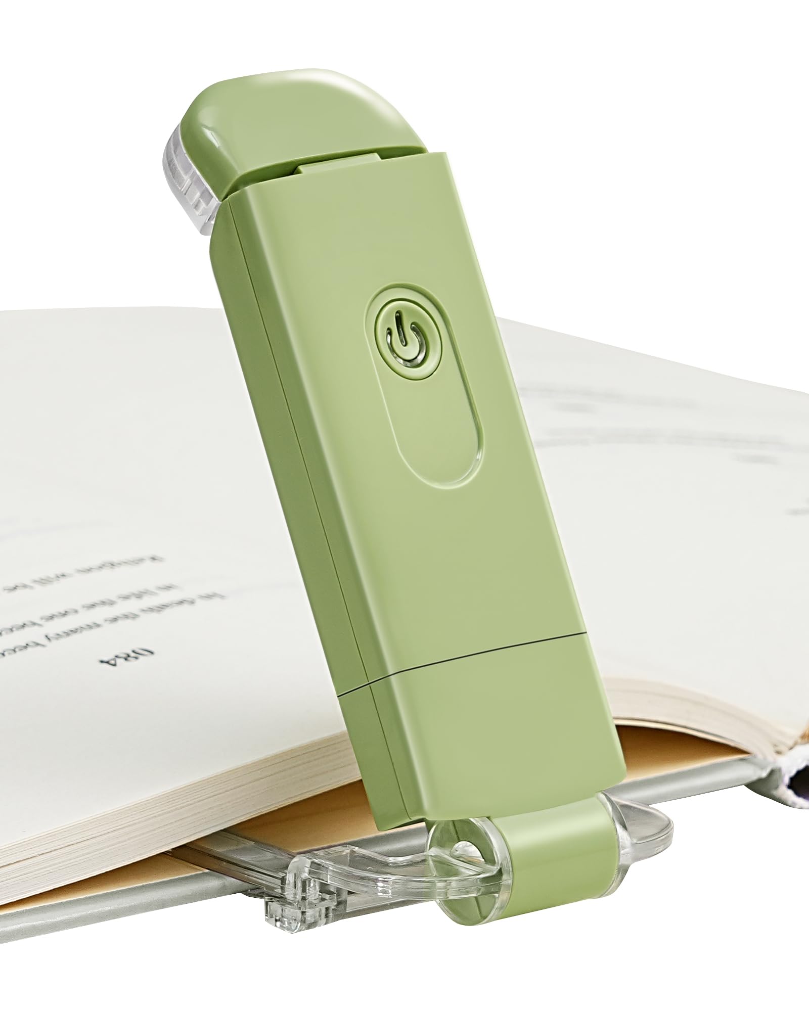 Photo 1 of DEWENWILS USB Rechargeable Book Reading Light, LED Clip on Booklight Flexible Reading Lights in Bed, Car at Night, 4 Brightness Adjustable, Perfect for Bookworms, Kids (Grass Green)