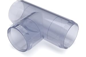 FORMUFIT F001TEE-UV Tee PVC Fitting, Furniture Grade, 1" Size, Clear