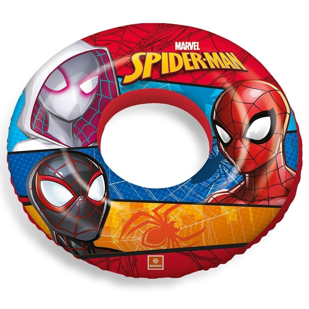 Mondo Toys Spiderman Swim Ring – Inflatable Donut‑Style Pool Float for Kids – Model 16928