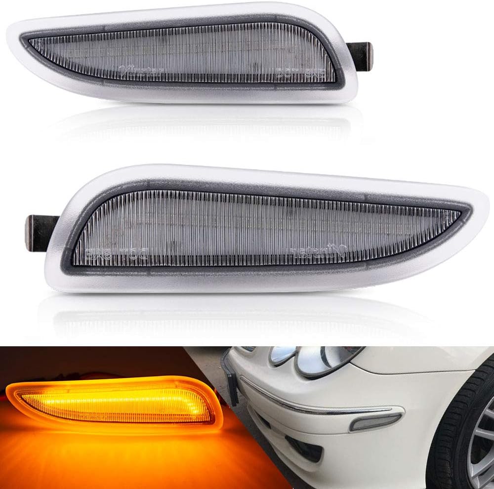Clear Lens Full LED Front Side Marker Light Kit for 2003