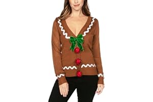 Tipsy Elves Classic Cute Cardigan Ugly Christmas Sweaters for Women with Fun Patterns and Animals