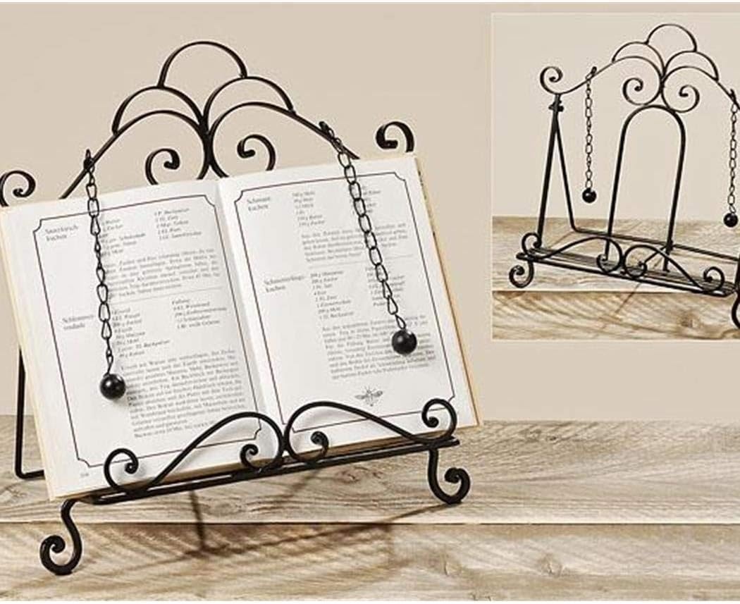 Rustikaler Buchständer Buchstütze Kochbuchhalter Eisen