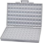 AideTek Box-all Enclosure for Surface Mount Components 1206 0805 0603 0402 0201 Size+ 198 White Labels 144 Compartments with 