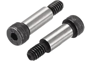 uxcell Alloy Steel Hexagon Socket Head Shoulder Screws Bolts, 5/8" Shoulder Length, 5/16" Shoulder Dia, 1/4-20 Thread, 6pcs
