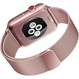 Penom Apple Watch Band 38mm Mesh Loop w Strong Magnetic Stainless Steel Closure Clasp Milanese Strap Bands a Rose Gold