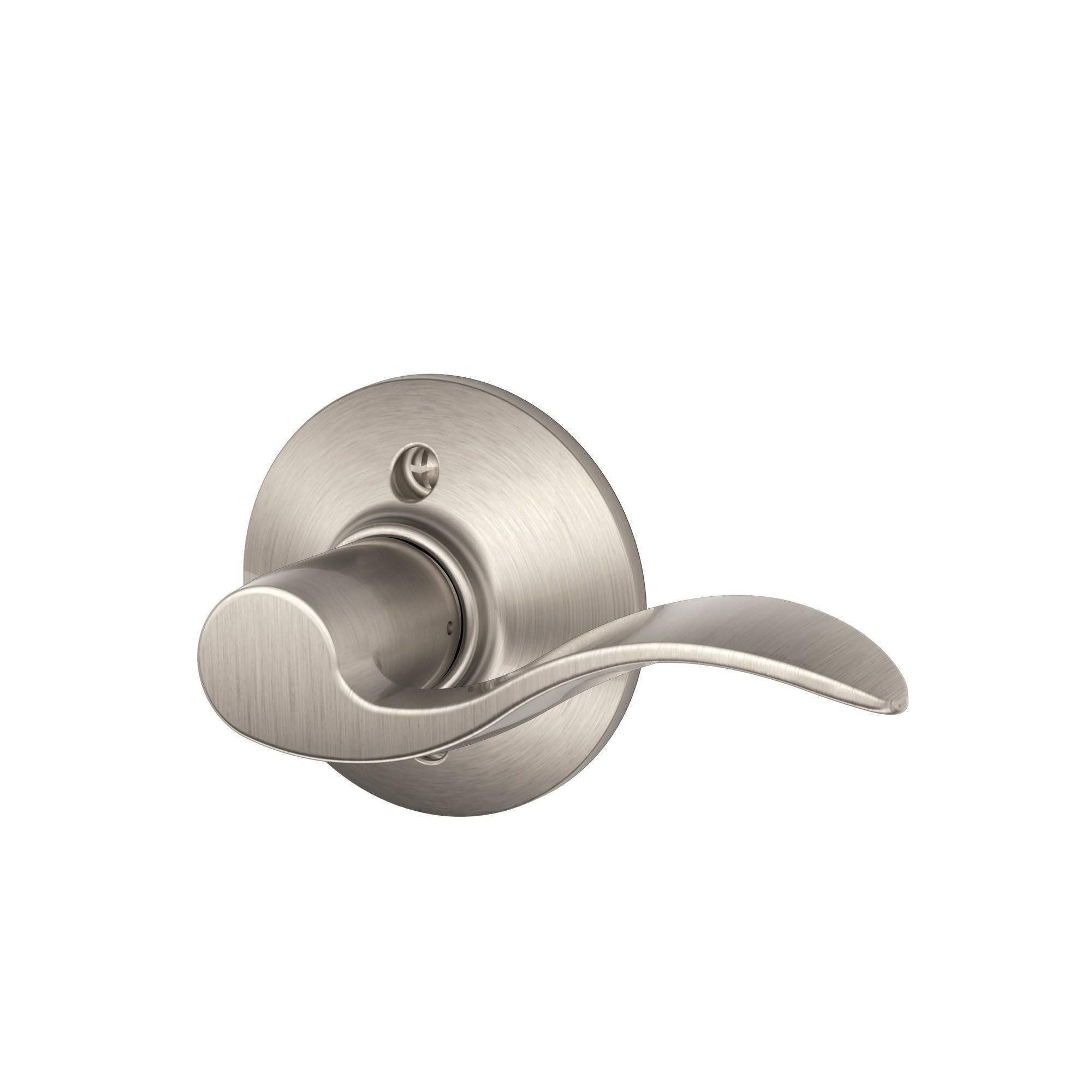 Photo 1 of Schlage F170 ACC 619 RH Right Handed Accent Door Lever, One Sided Non-Turning Dummy Door Handle, Satin Nickel