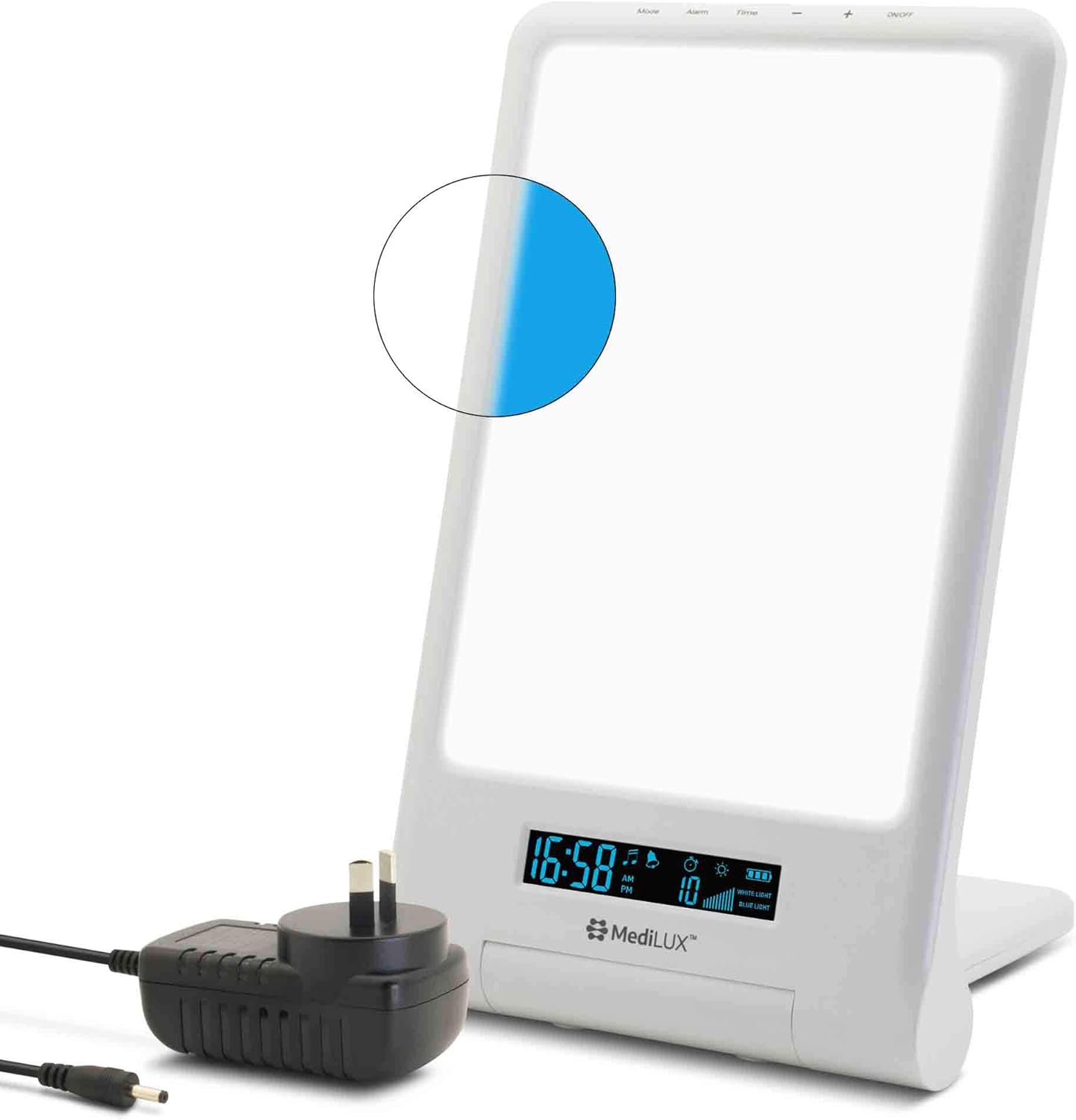 Cordless SAD Light Therapy Lamp with Daylight Wake up Alarm 10,000