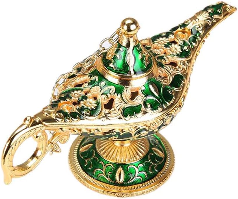 Oil Lamps & Accessories - Legend Aladdin Magic Genie Lamp, Arabian Nights Wishing Lamp Vintage Tabletop Decor Home Table Decoration Gift Collectable