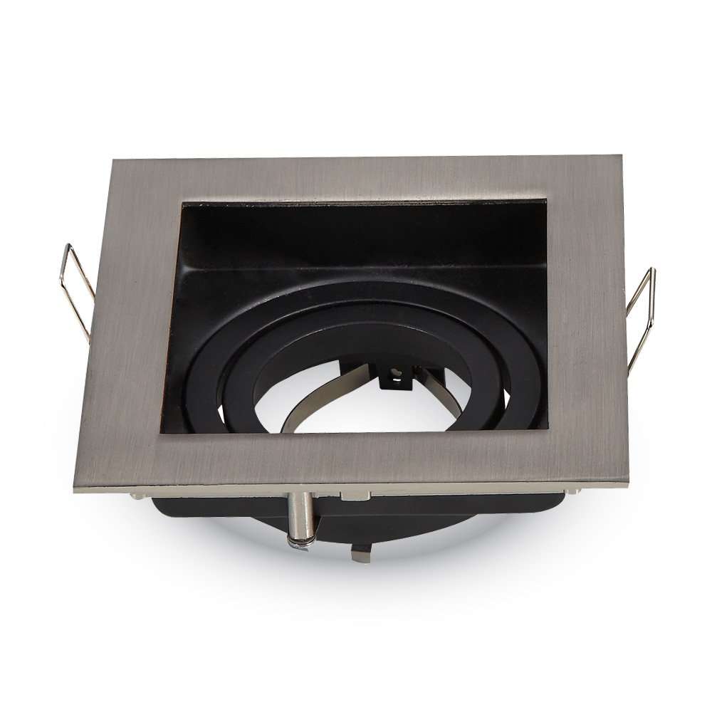 V-TAC Recessed square swivelling spotlight holder for attachment Gu10