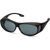 LensCovers Polarized Wraparound Sunglasses | Wear Over Sunglasses | Fitover for Glasses