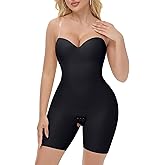 SHAPESHE Strapless Shapewear Bodysuit for Women Compression Tummy Control Seamless Shapewear Full Body Shaper Bodysuit