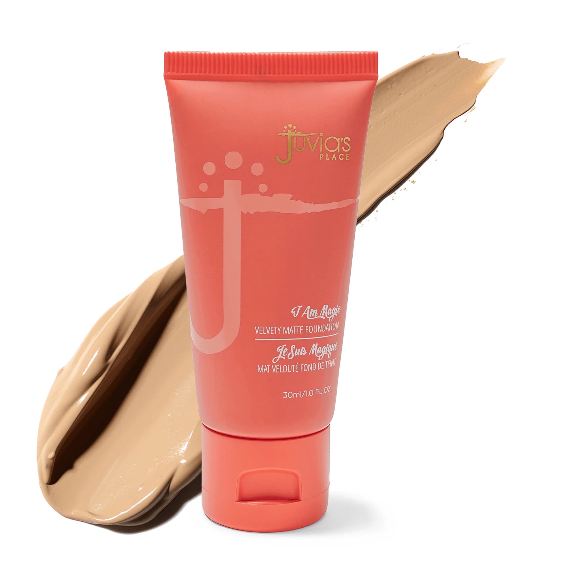 Photo 1 of Juvia's Place I Am Magic Velvety Matte Liquid Foundation 450 - Casablanca - Tan w/Golden, Warm Undertone, Makeup Foundation Full Coverage, Lightweight, Long Wear, Velvety Matte Finish