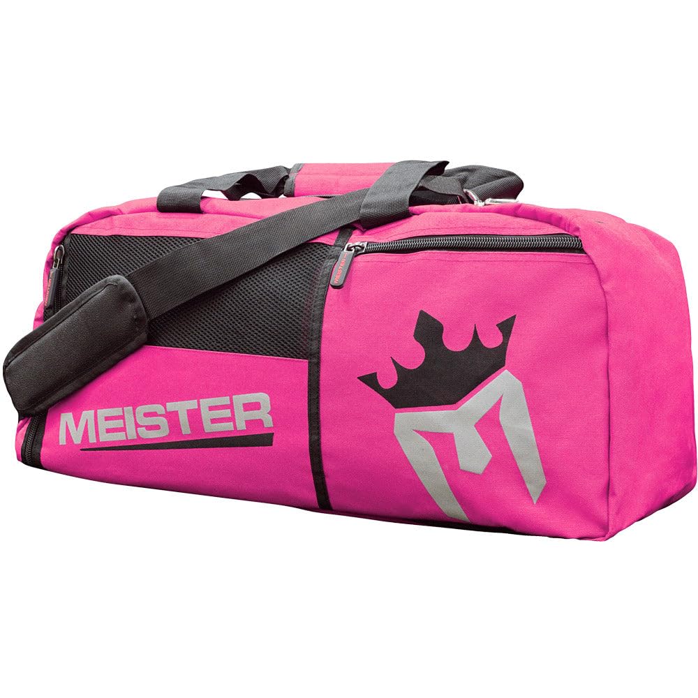 Meister Convertible Ventilated Duffel Bag/Gym Backpack - Ideal for Carrying - Pink, 26" x 12" x 12"