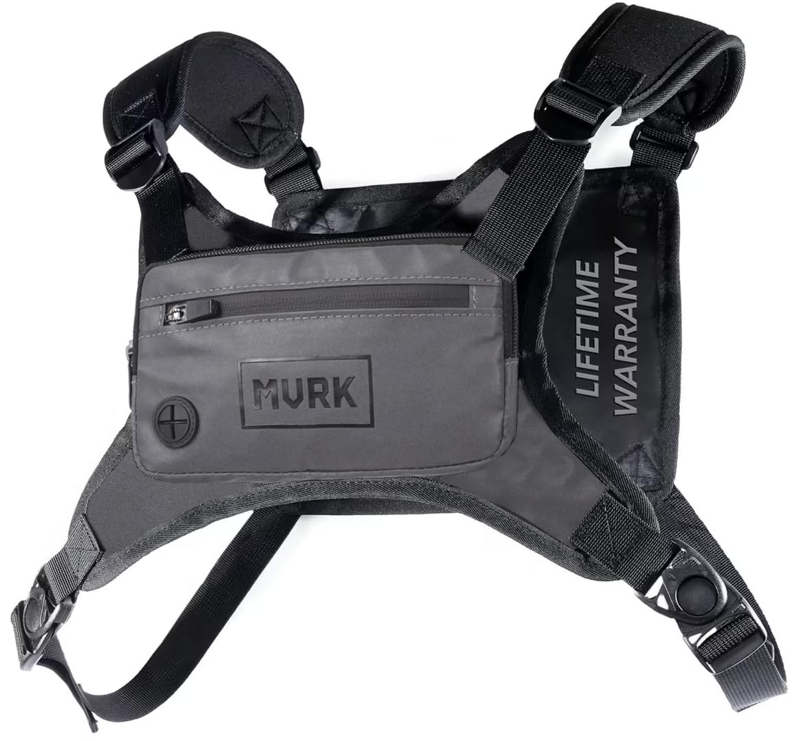 MVRK Water Resistant Running Vest Chest Pack, Phone Holder for Running, Lightweight Training Pack with Extra Storage & Reflective Detail Image