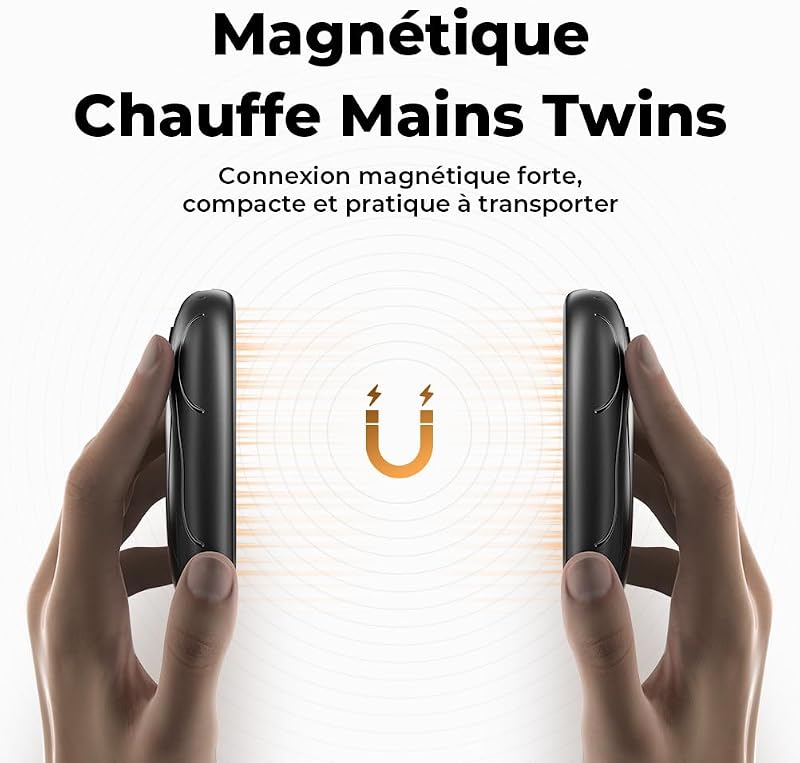 Chauffe Main Portable, 23H, 6000mAH Conception Divisée Amovible — photo 5 sur 8