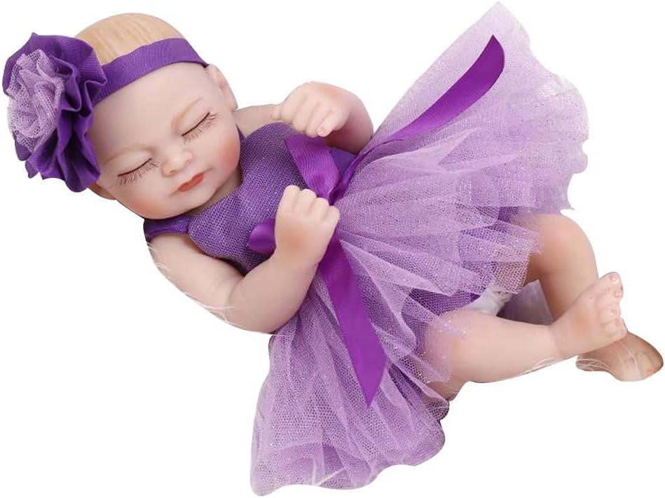 Prezzo CHENG Simulazione Bambola Morbido Silicone rinascita Bambole Realistico Impermeabile Carino Bambino Bambini Regalo di Compleanno,Purple,25cm Offerte