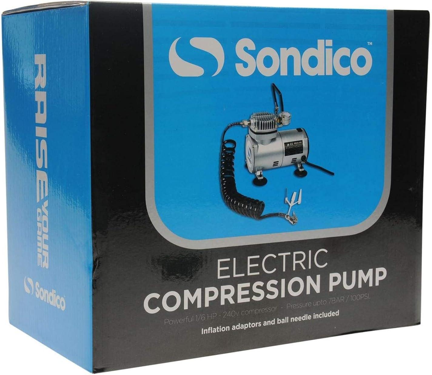 Sondico Unisex Electric Compression Pump Football Pumps Compact Silver