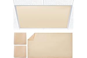 Torixqi 2pcs Fluorescent Light Covers - Light Covers for Ceiling Lights Classroom, Magnetic Light Filters for Office, Hospitals, Home 4 x 2 Feet (warm yellow)