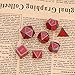 HESTYA Metal Dices Set Polyhedron Dice Compatible with Dungeons and Dragons, Role Playing Math Teaching Table Games Solid Zinc Alloy with Enamel Dice with Storage Bag