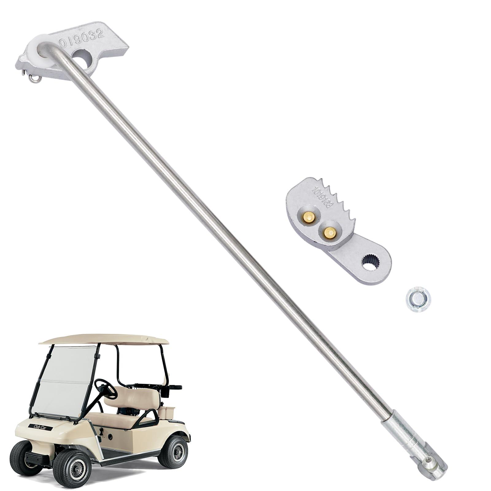 Photo 1 of Panglong Golf Cart Park Brake Latch Kit-Aluminum with Park Brake Rod and Pawl, Club Car DS Park Brake Latch Kit fits 1995-UP Club Car DS and Carryall, OEM# 101187702, 1017322, 101985-01,1011877-02