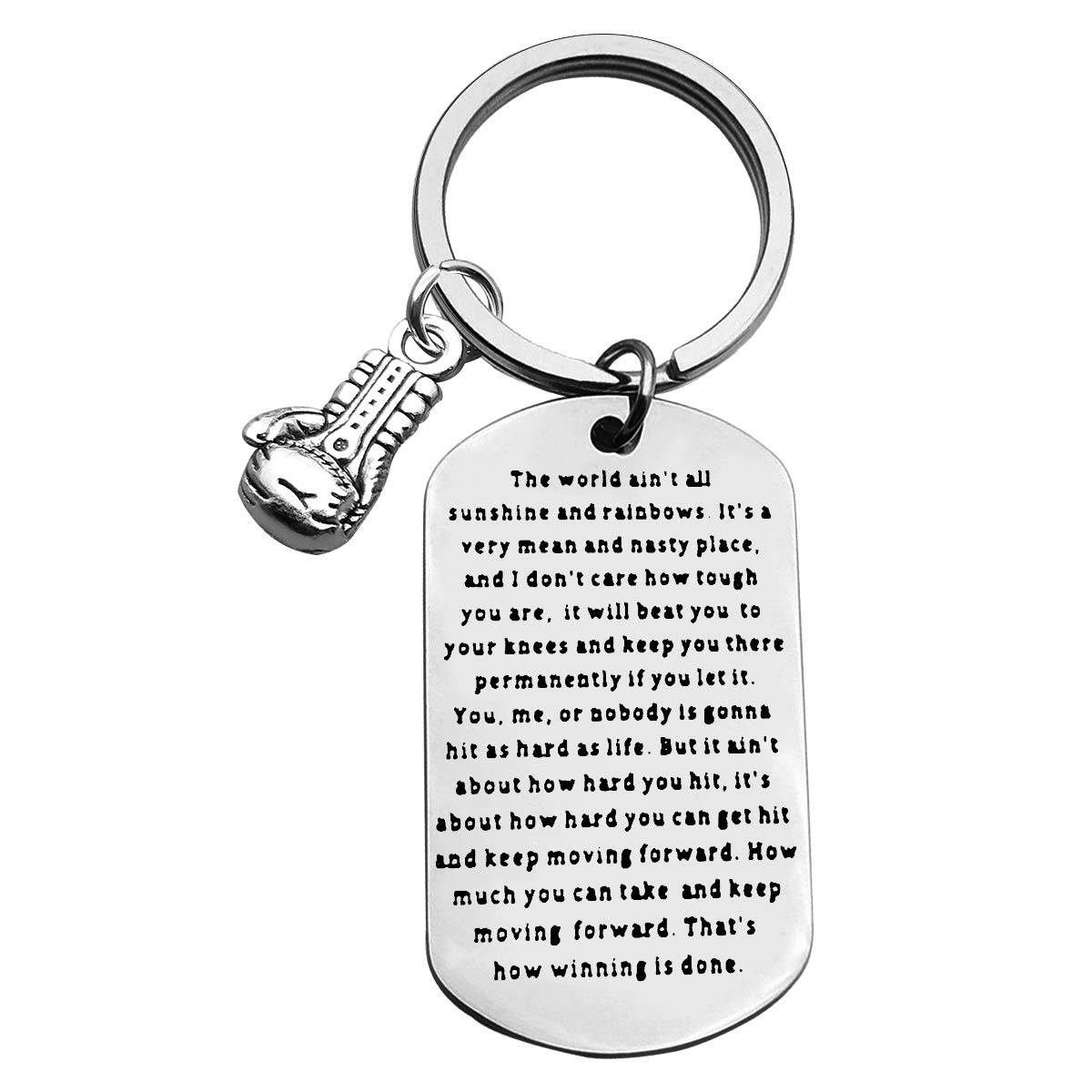 Baixian Boxing Gifts Boxer Keyring Keychain Sports Gift Encouragement Keyring Motivational Present Fitness Present Boxer Lover Souvenir Inspirational Souvenir for Men Boys