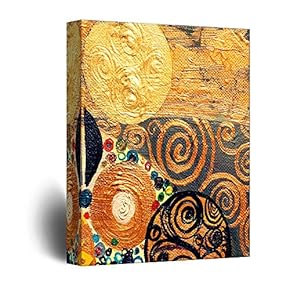 Canvas Wall Art - Abstract Golden Painting Color Composition - Giclee Print Gallery Wrap Modern Home Art Ready to Hang - 12x18 inches
