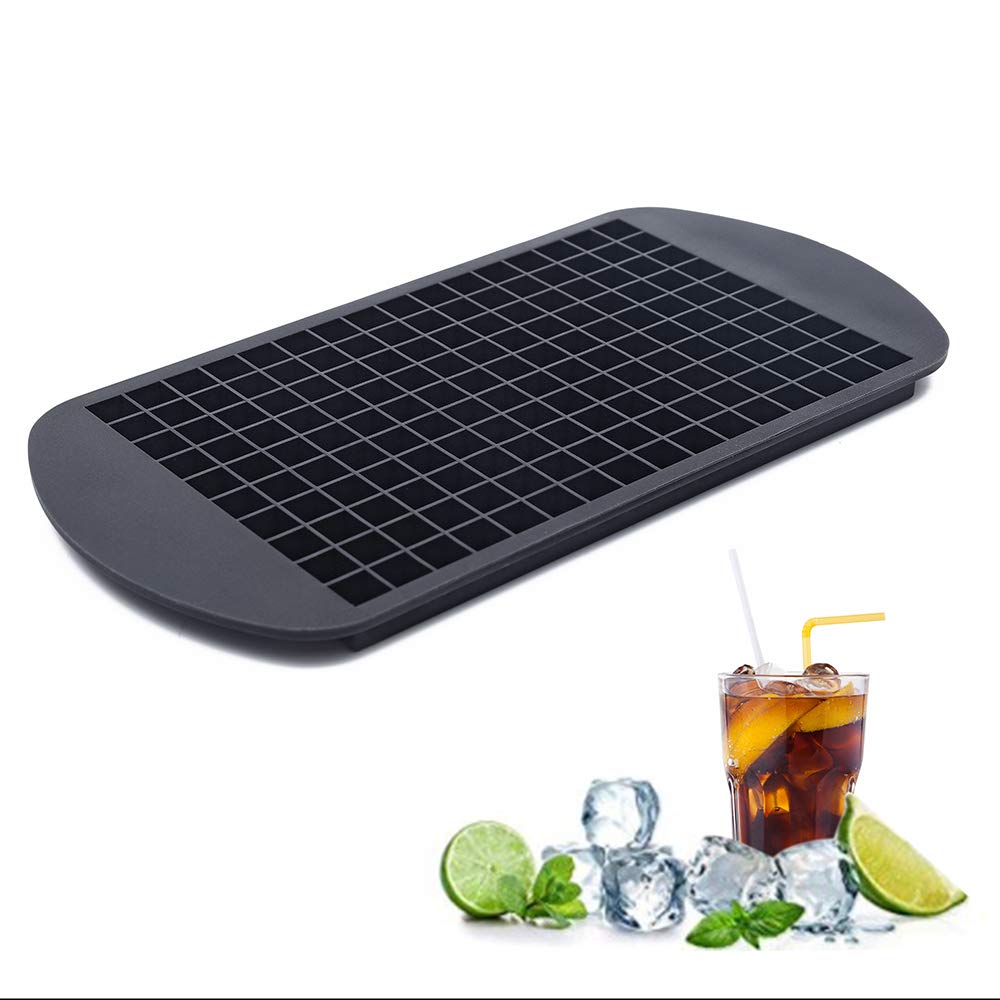 Theirnear Silicone Ice Cube Tray 160 Grids Mini Ice Cube Tray For Whiskey 1 Cm Tiny Ice Cubes For Fruit Salad Cocktail And Other Diy Summer Drinks