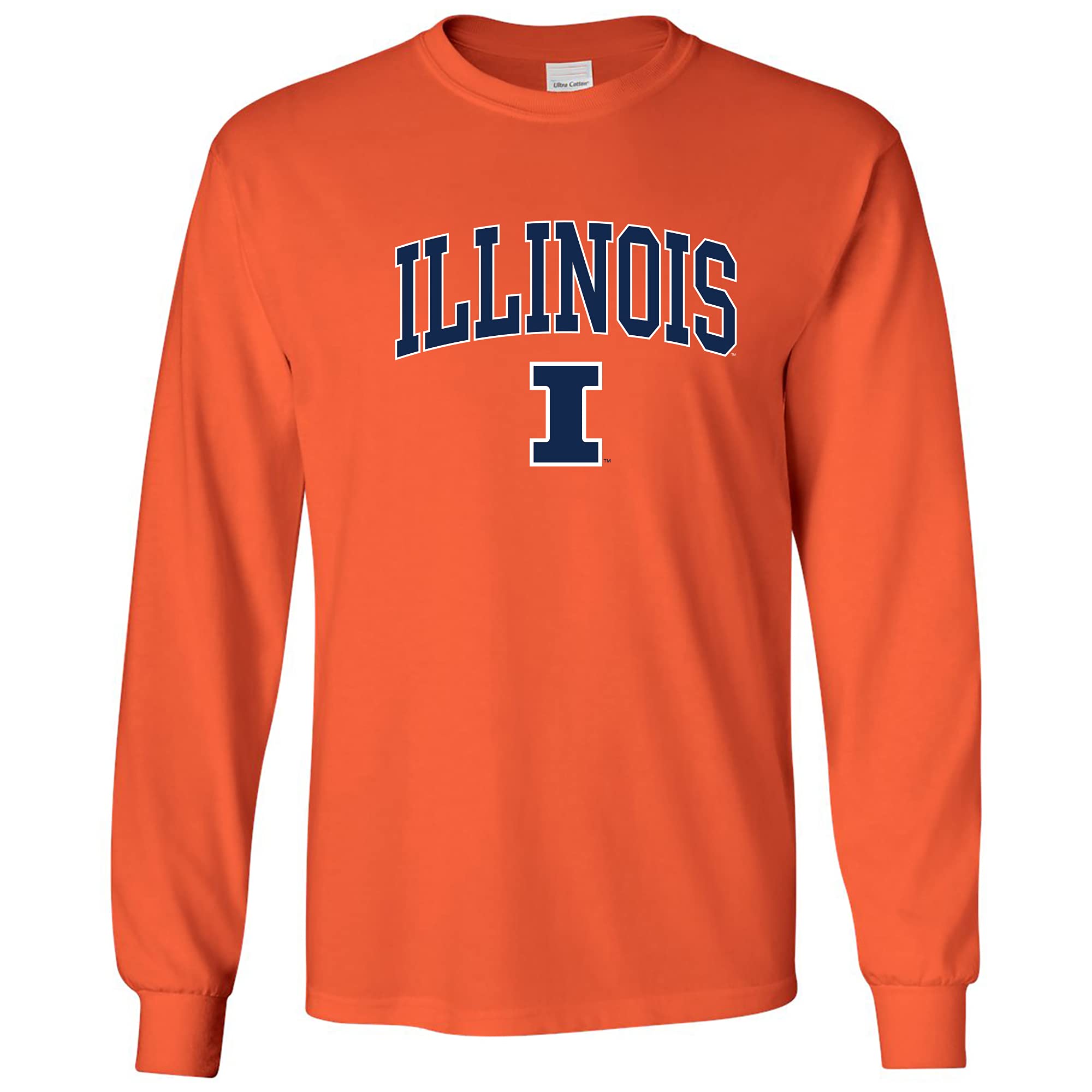 UGP Campus Apparel AL03 - Illinois Fighting Illini Arch Logo Long Sleeve - 2X-Large - Orange Image