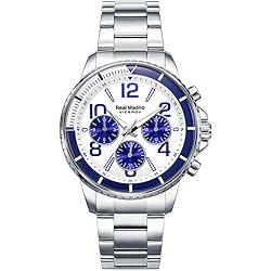 Viceroy Reloj Multiesfera para Hombre de Cuarzo con Correa en Acero Inoxidable 42309-07, Colección Real Madrid
