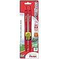 Pentel EnerGel-X Retractable Liquid Gel Pen 0.7mm, Metal Tip, Medium, Red Ink, (2 Pack) (BL107BP2B)