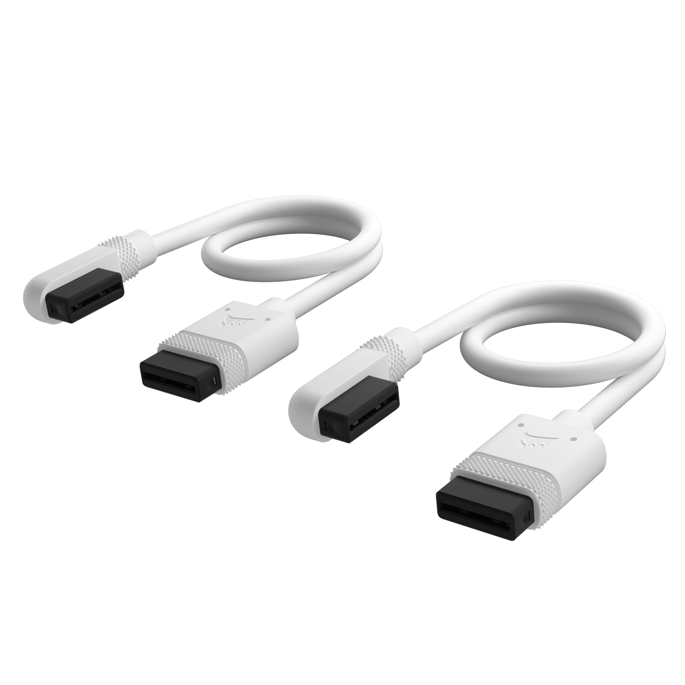 Corsair iCUE LINK Slim Cables - 2x 200mm Straight/Slim 90° - White